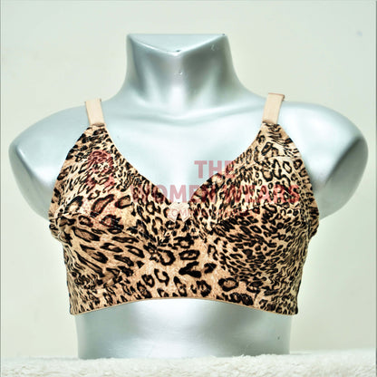 Breathable Non Padded tiger printed Bra - Pack of 2 (1159)