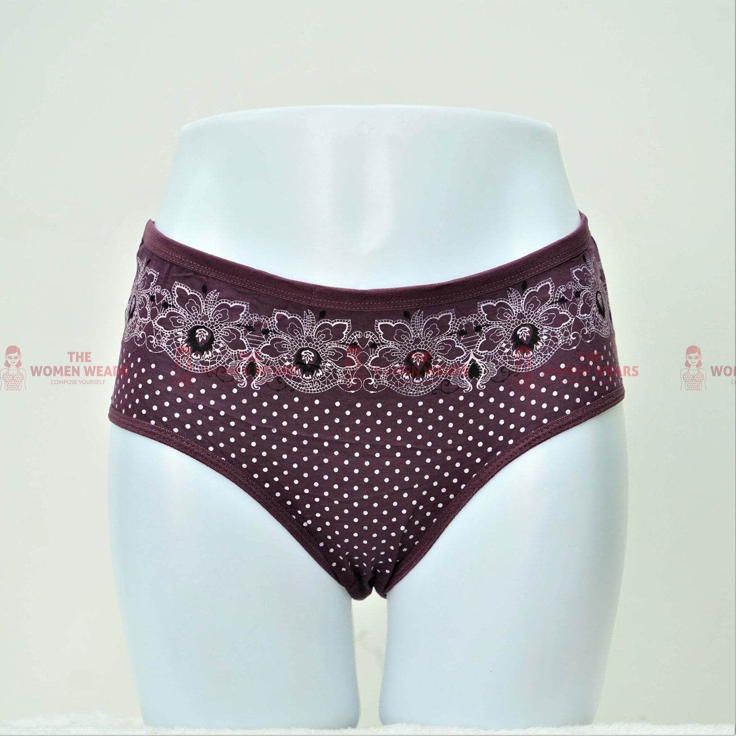 Doted & Flower Printed Panties (ZN-064)