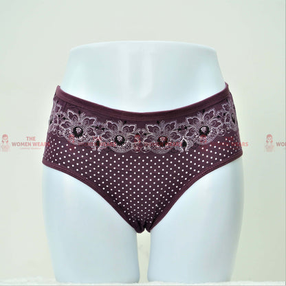 Doted & Flower Printed Panties (ZN-064)