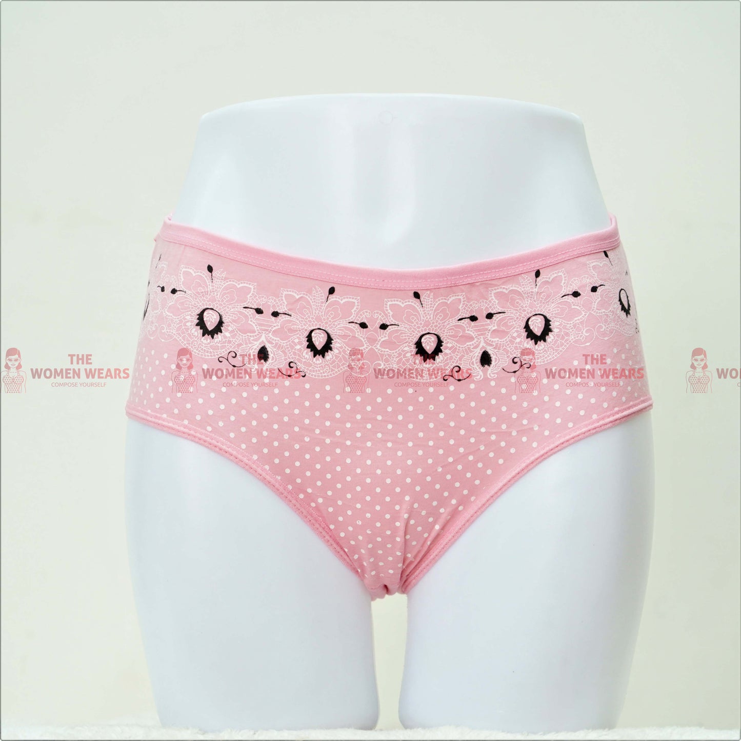 Doted & Flower Printed Panties (ZN-064)