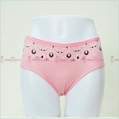 Doted & Flower Printed Panties (ZN-064)