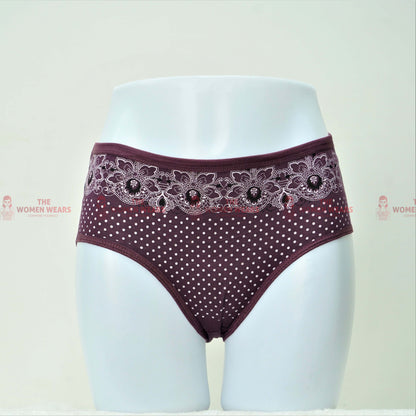 Doted & Flower Printed Panties (ZN-064)