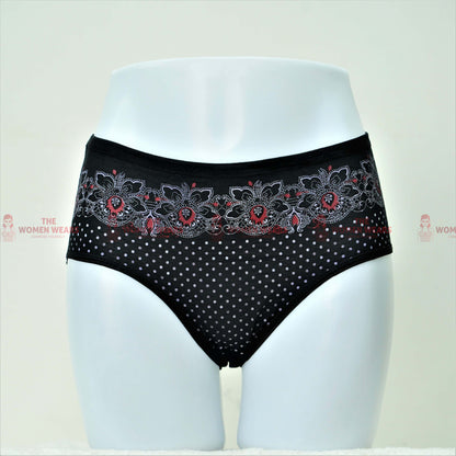 Doted & Flower Printed Panties (ZN-064)