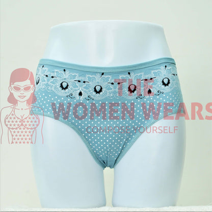 Doted & Flower Printed Panties (ZN-064)
