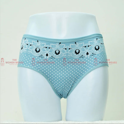 Doted & Flower Printed Panties (ZN-064)