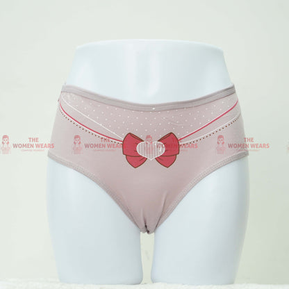 Women's Heart Cotton Panties (L 696)