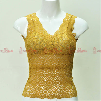 Women's Soft Padded Net Camisole Bralette (Art-234)
