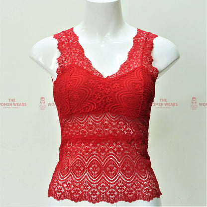 Women's Soft Padded Net Camisole Bralette (Art-234)