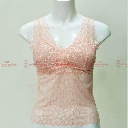 Shocking Colors Floral Camisole Padded Bralette (*3423)