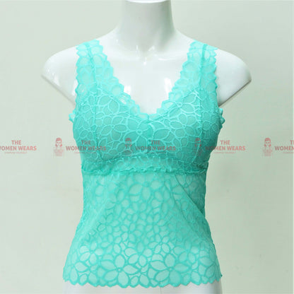 Shocking Colors Floral Camisole Padded Bralette (*3423)