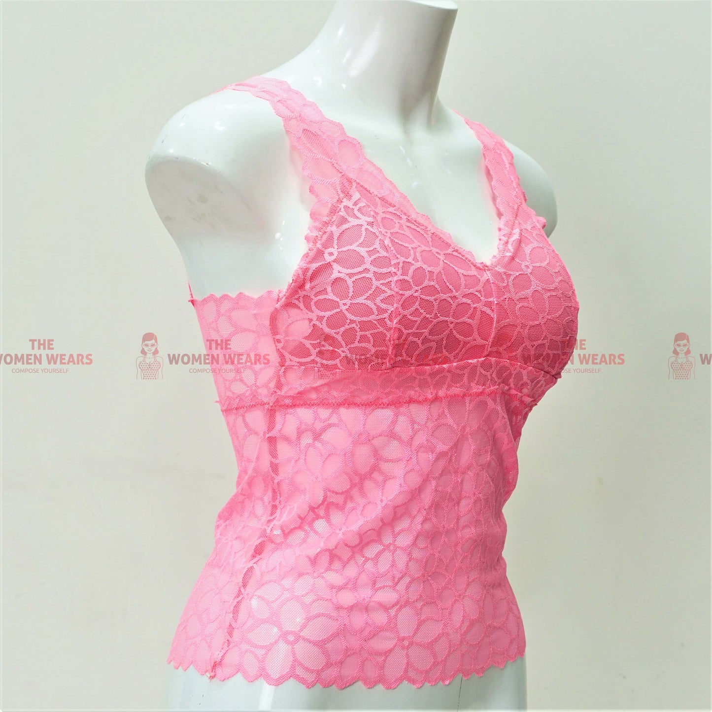 Shocking Colors Floral Camisole Padded Bralette (*3423)