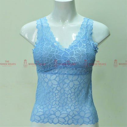 Shocking Colors Floral Camisole Padded Bralette (*3423)