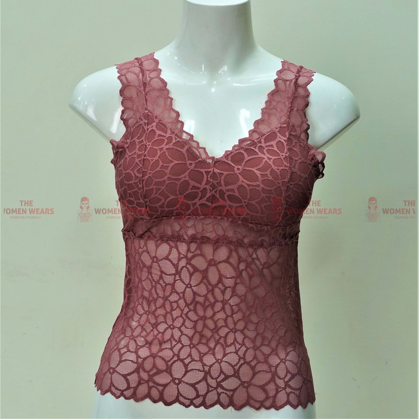 Shocking Colors Floral Camisole Padded Bralette (*3423)