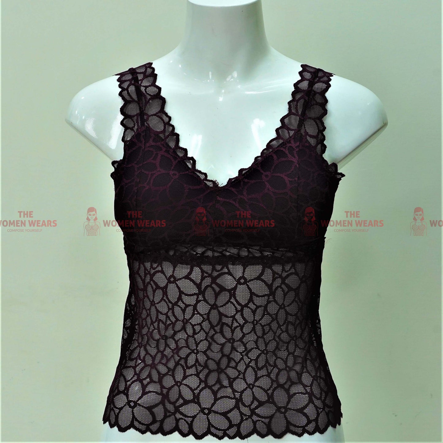 Shocking Colors Floral Camisole Padded Bralette (*3423)