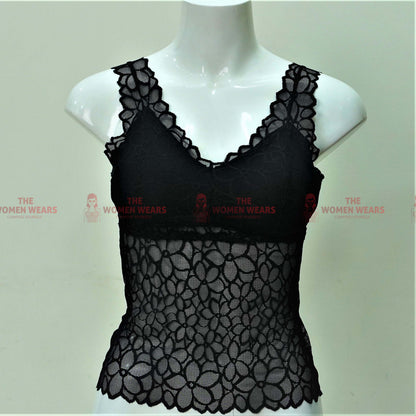 Shocking Colors Floral Camisole Padded Bralette (*3423)