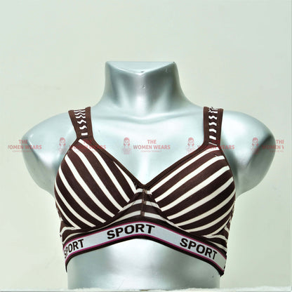 Women's Cotton Padded Lining Sports Bra (11301485)