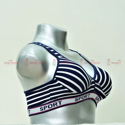 Women's Cotton Padded Lining Sports Bra (11301485)