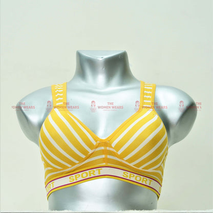Women's Cotton Padded Lining Sports Bra (11301485)