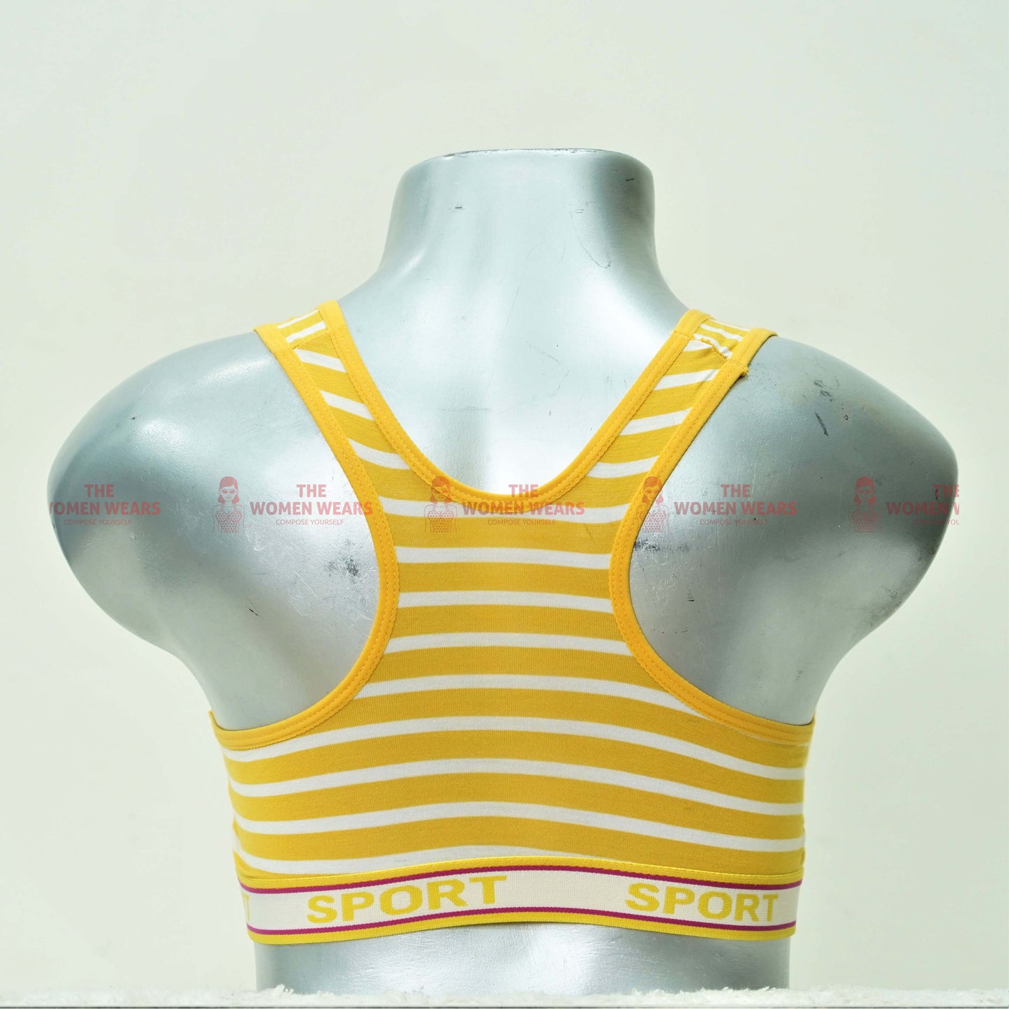 Women's Cotton Padded Lining Sports Bra (11301485)