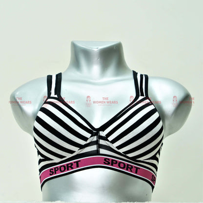 Women's Cotton Padded Lining Sports Bra (11301485)
