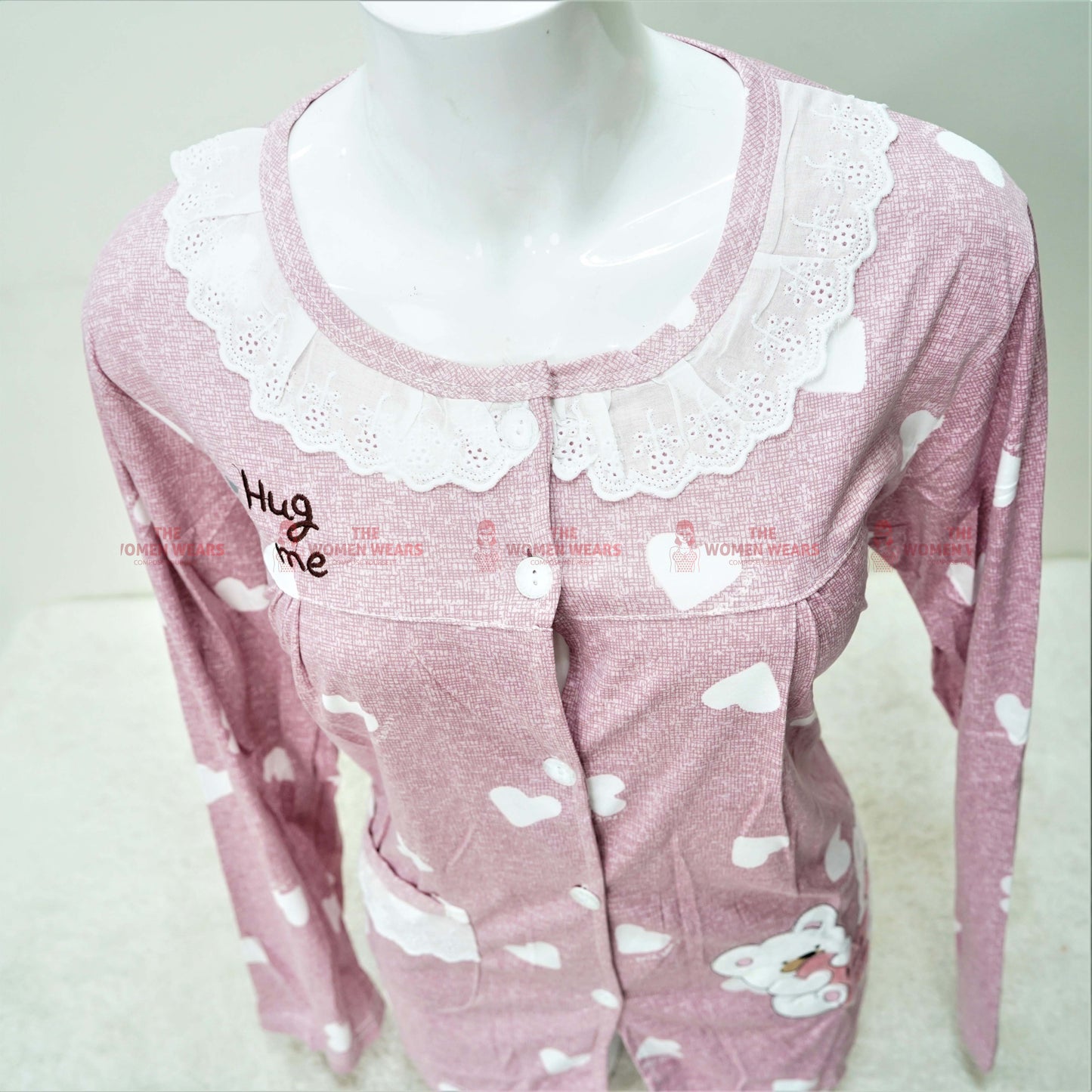 Women's Love Cartoon Pajama Dress (3088)