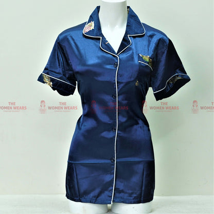 Ladies Natural Silky Pajama Night Dress (*4537)