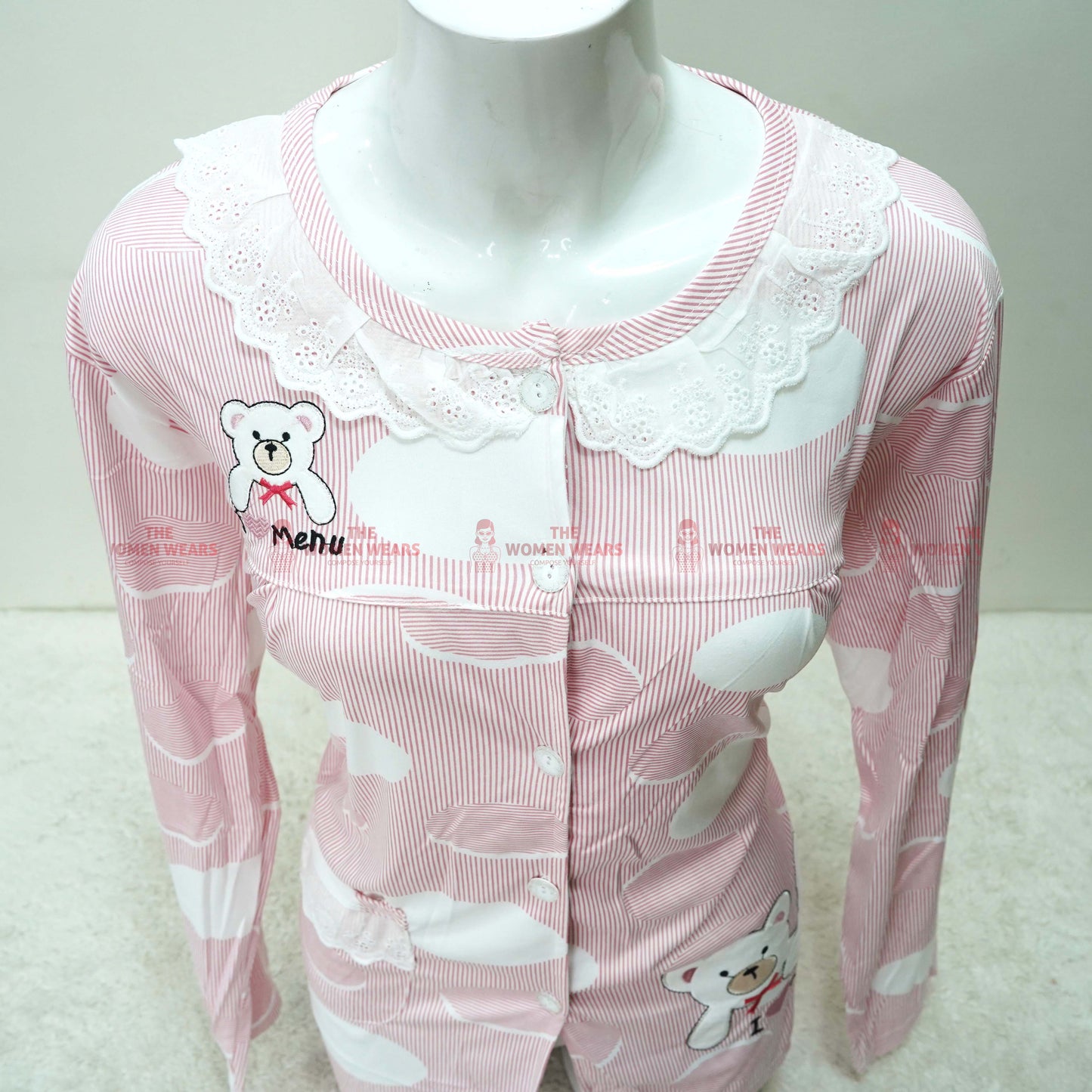 Women's Love Cartoon Pajama Dress (3088)