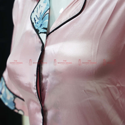 Ladies Natural Silky Pajama Night Dress (*4537)
