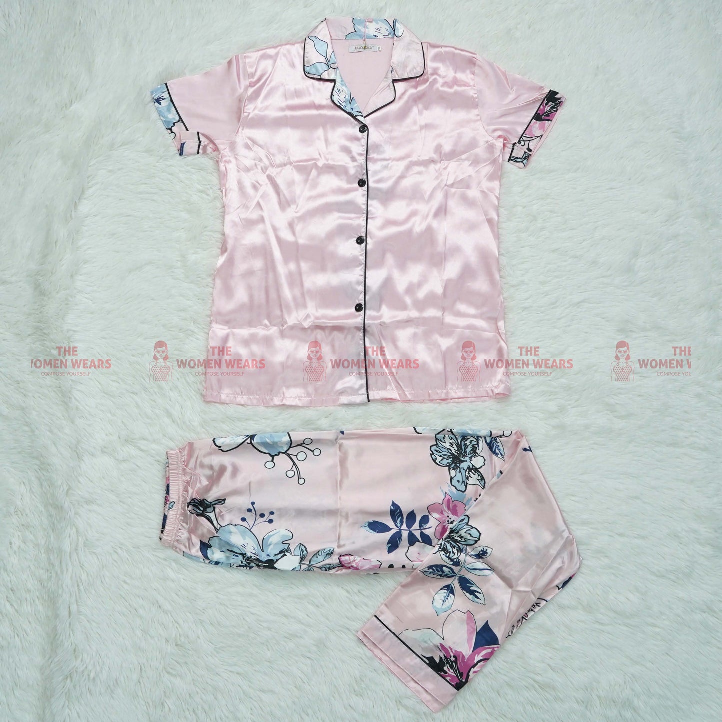 Ladies Natural Silky Pajama Night Dress (*4537)