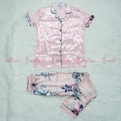 Ladies Natural Silky Pajama Night Dress (*4537)