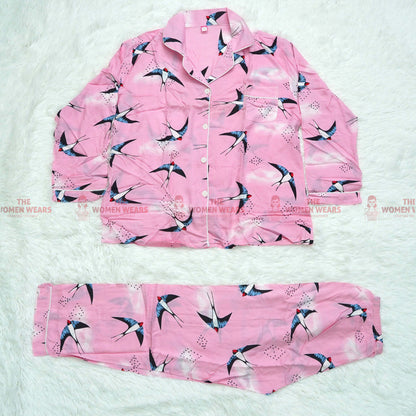 Women's Regular Cotton Pajama Night Wear (*4733)