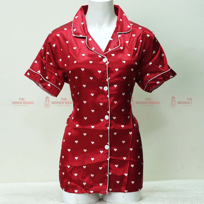 Ladies Natural Silky Pajama Night Dress (*4537)