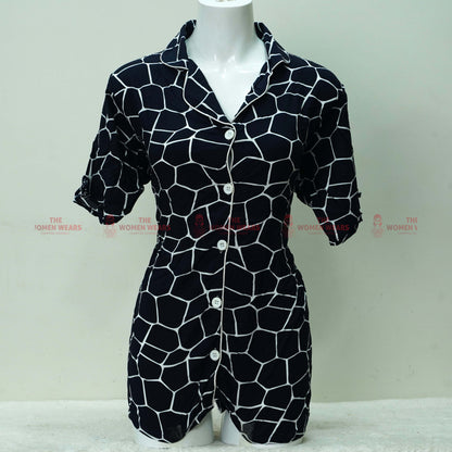 Women's Regular Cotton Pajama Night Wear (*4733)