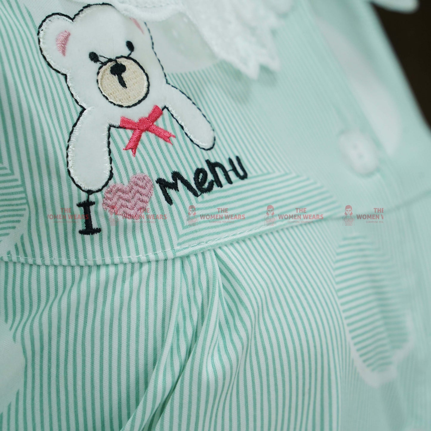 Women's Love Cartoon Pajama Dress (3088)