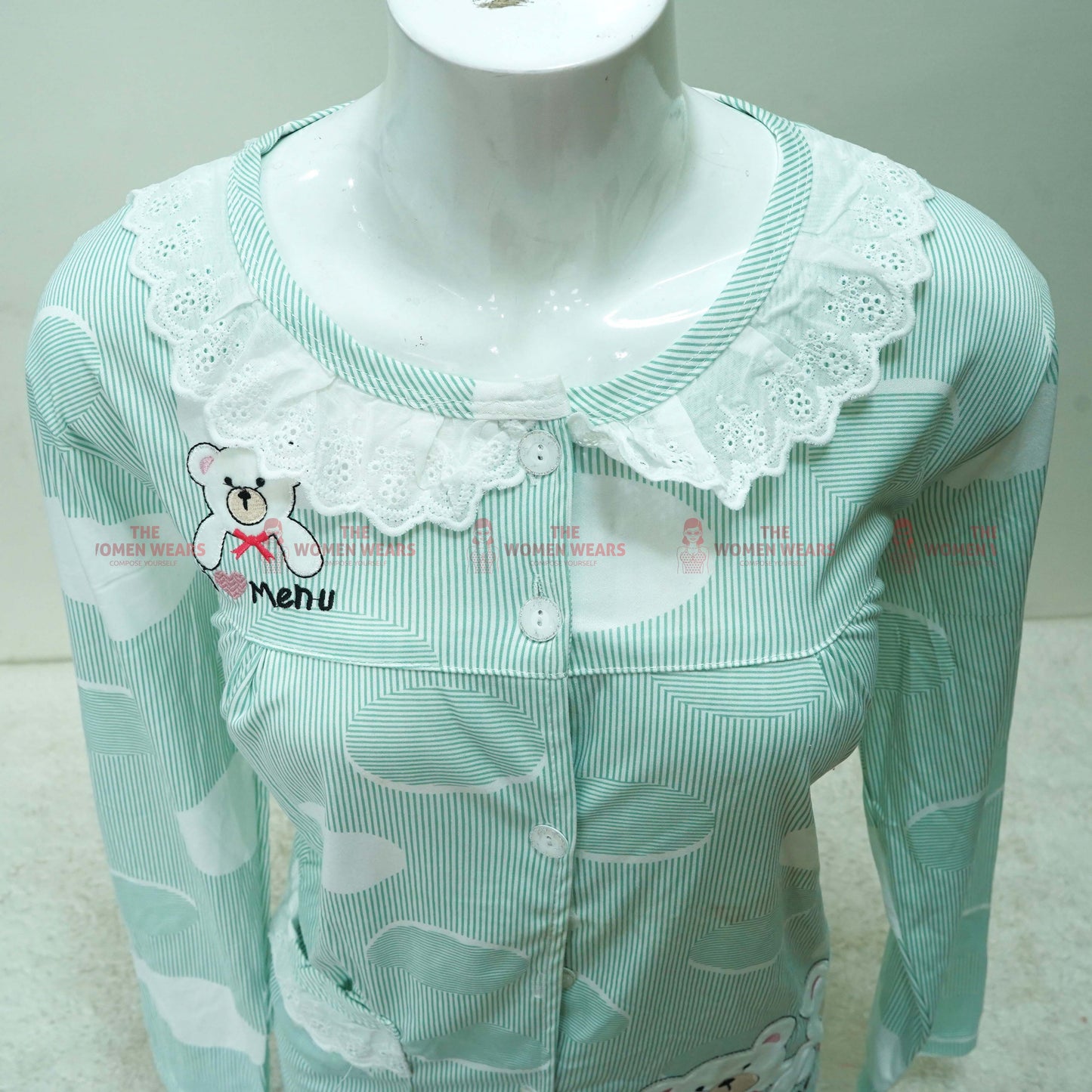 Women's Love Cartoon Pajama Dress (3088)