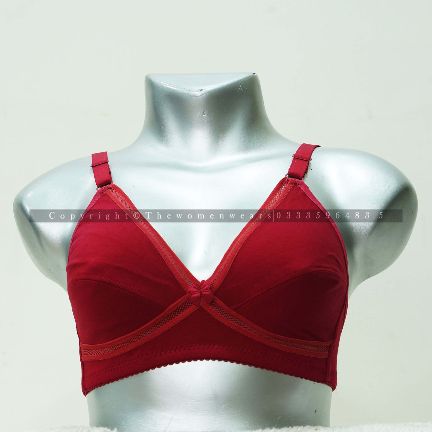 Plain Cotton Seamless Non Wired Bra (8448)