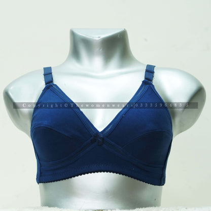 Plain Cotton Seamless Non Wired Bra (8448)