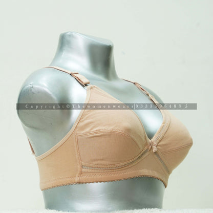 Plain Cotton Seamless Non Wired Bra (8448)