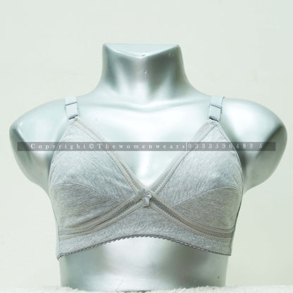 Plain Cotton Seamless Non Wired Bra (8448)