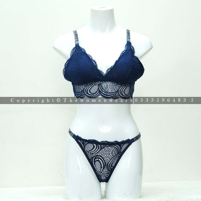 Women's Soft Padded Net Bralette Set (LV-2022)