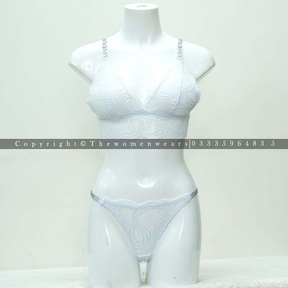 Women's Soft Padded Net Bralette Set (LV-2022)