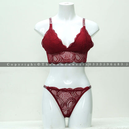 Women's Soft Padded Net Bralette Set (LV-2022)