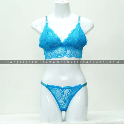 Women's Soft Padded Net Bralette Set (LV-2022)
