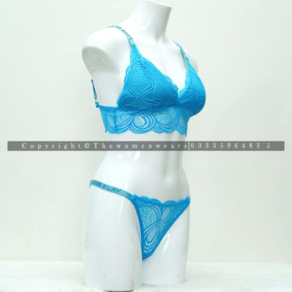 Women's Soft Padded Net Bralette Set (LV-2022)