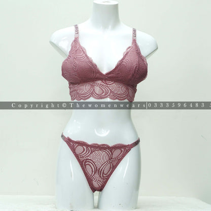 Women's Soft Padded Net Bralette Set (LV-2022)