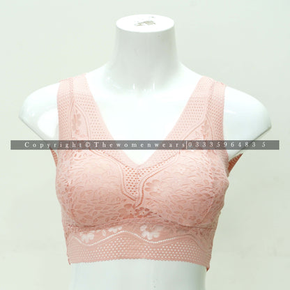 Ladies Seamless Wide Shoulder Lingerie Bralette (3106)