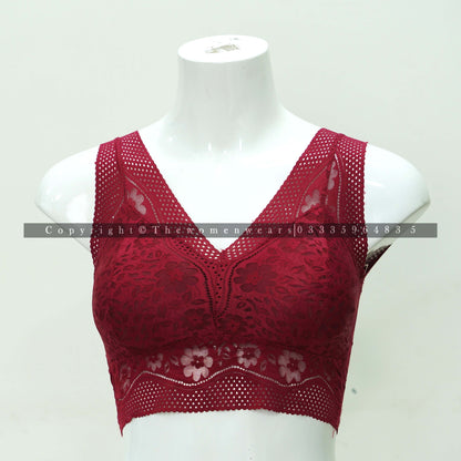 Ladies Seamless Wide Shoulder Lingerie Bralette (3106)