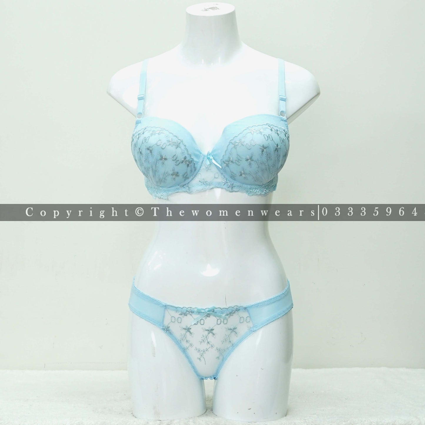 Women's Comfortable Push Up Floral Lingerie Set (6619-1)