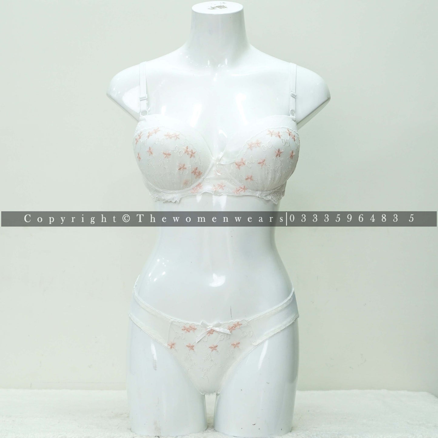 Women's Comfortable Push Up Floral Lingerie Set (6619-1)