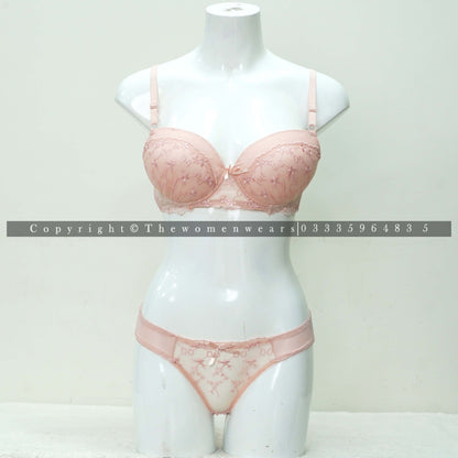 Women's Comfortable Push Up Floral Lingerie Set (6619-1)